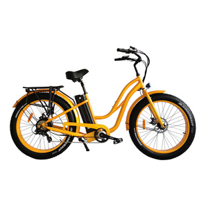 2022 Ristar cycle Fat Tire 2 Seat Chopper Electric Bike RSD506 26*4.0 inch city ebike for adult women riding beach cruiser