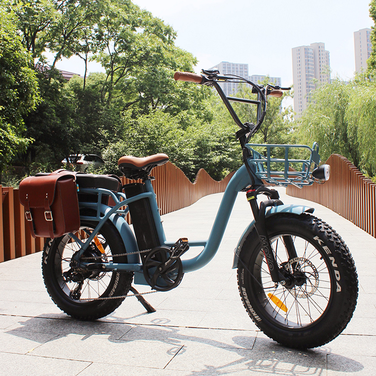 Convenient Optional Long Seat 20Inch Ebike Electric Bicycle 250W-500W Powerful Motor Cargo EBike Electric Long Tail Cargo Bike