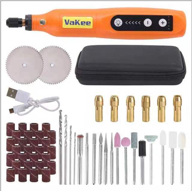 DIYMini Cordless Rotary Tool 5-Speed USB Charging Rotary Tool Kit with 55 Accessories  Multi-Purpose 3.7V Power Rotary Tool