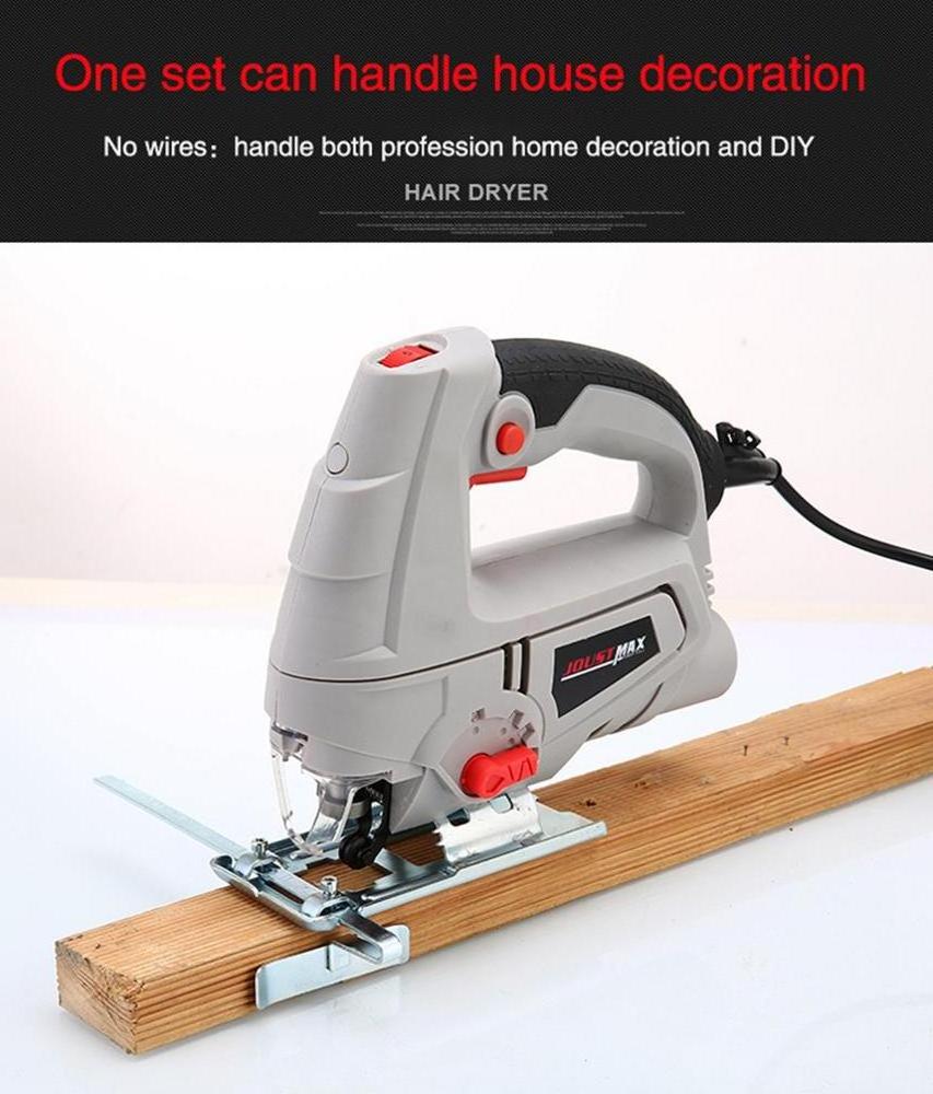 600W Jig Saw Multifunctional 5 Variable Speed Electric Saw for metal wood Multi-functional Cutter with 5 Pieces Blades Power T