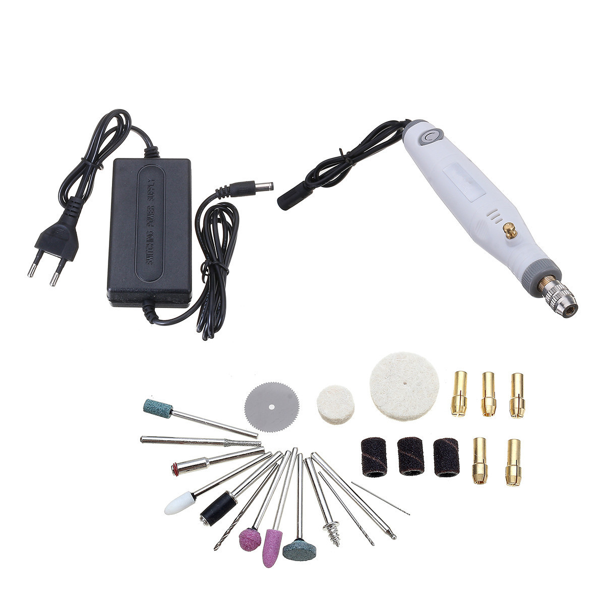 18W Mini Electric Grinder Polisher Drill Variable Engraving Pen Tools Electric Drill Kit Variable Speed Grinder Pen 220V/110V