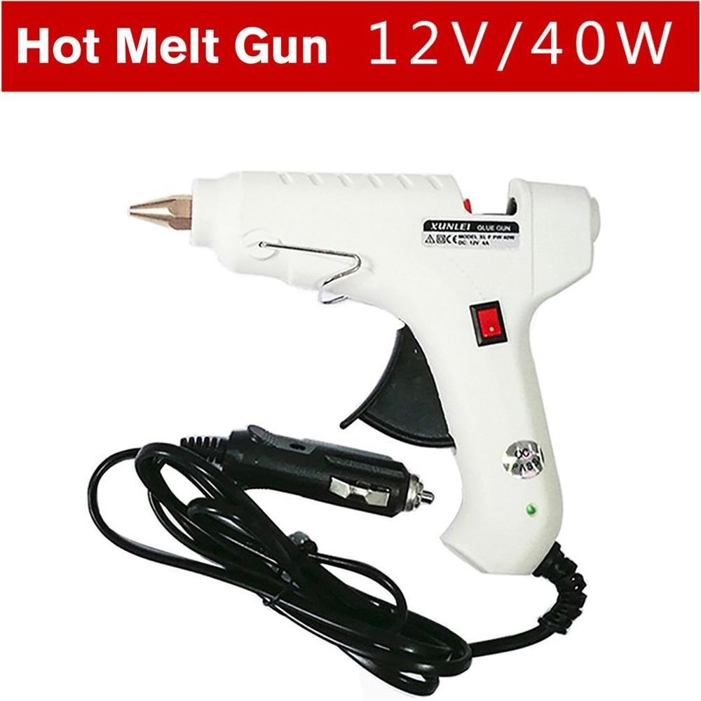 Car Universal Dent Glue Gun Safe DC 12V 40W Plus Hot Melt Glue Stick Glue Gun Repair Hail Removal Tools Tool Kit