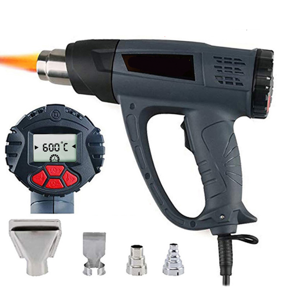 Heat Gun Hot Air Blower Tablet  Heat Gun with LCD Display 2000W Wireless Heat Gun Wind Control Memory Function tool Kits