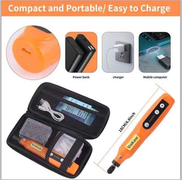 DIYMini Cordless Rotary Tool 5-Speed USB Charging Rotary Tool Kit with 55 Accessories  Multi-Purpose 3.7V Power Rotary Tool