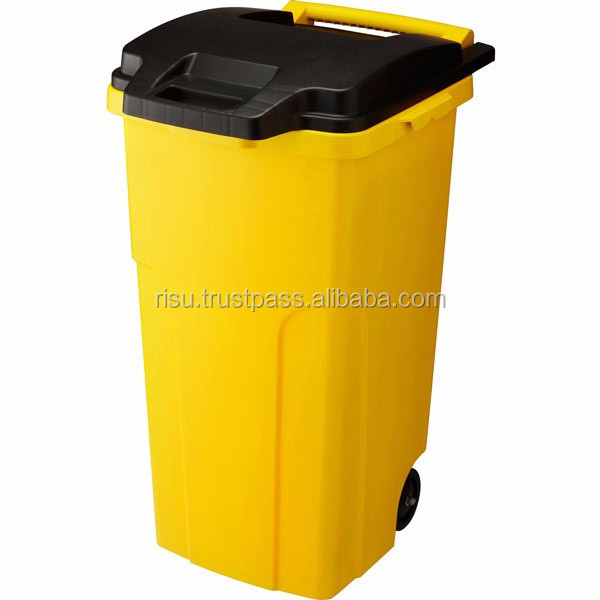 Easy to carry open top trash can with locking feature for waste paper bin