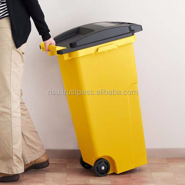 Easy to carry open top trash can with locking feature for waste paper bin