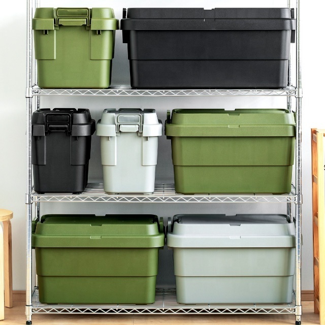 High-quality toy box stacking storage container for indoor and outdoor , with lockable handle cargo box containers for storage