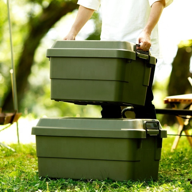 High-capacity and Stylish army plastic storage container with affordable prices , withstanding load 100k garden outdoor storage