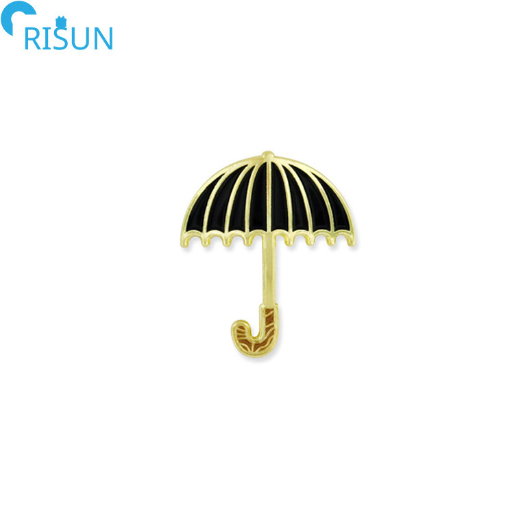 Manufacturer Customized Soft Enamel Hard Enamel Cute Umbrella Lapel Pins Badges Brooches Custom Umbrella Enamel Pin