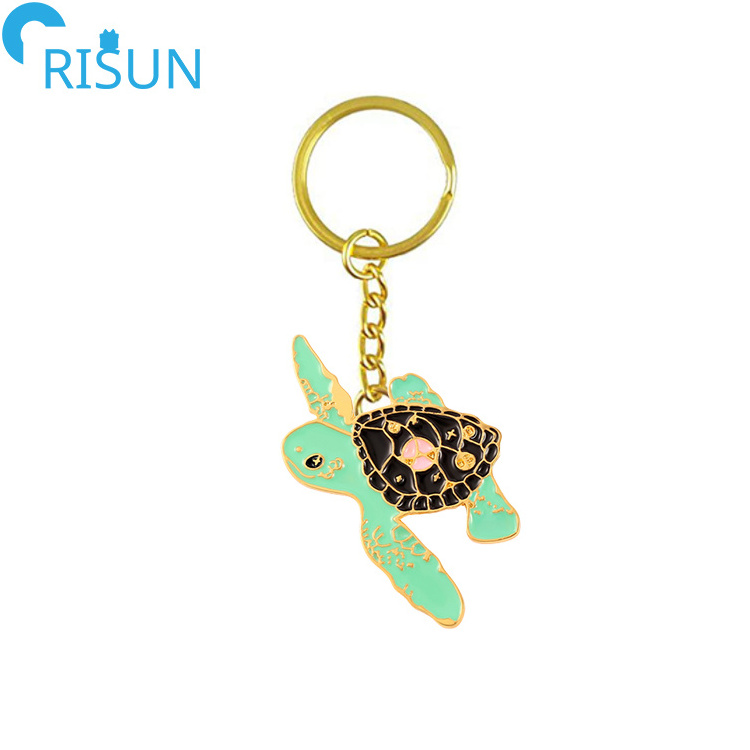 Customize Soft Hard Enamel Kawaii Tortois Turtles Turtle Keyrings Keychains Llavero Chaveiro Custom Turtles Keychain Keyring