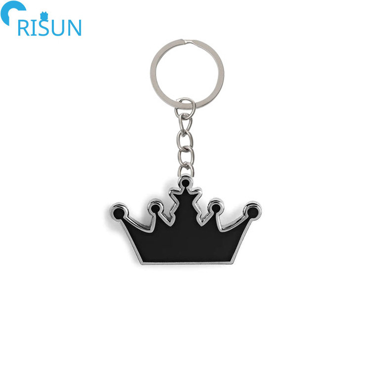 Manufacturer Personalized 3D Metal Soft Enamel Hard Enamel Wedding Gifts Crown Keyrings Keychains Custom Crown Keychain Keyring