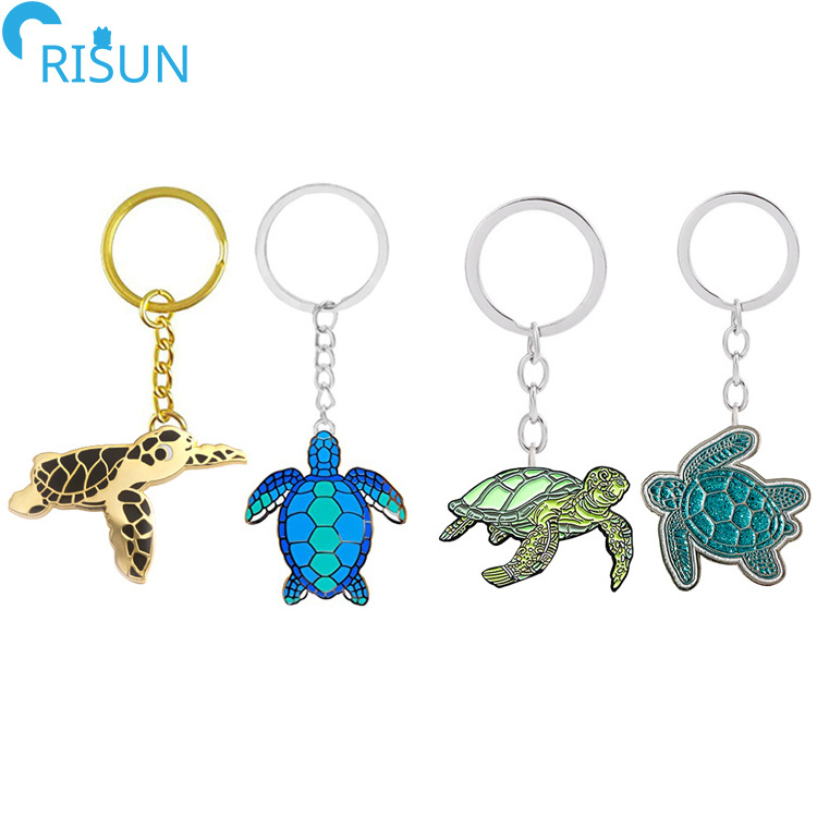 Customize Soft Hard Enamel Kawaii Tortois Turtles Turtle Keyrings Keychains Llavero Chaveiro Custom Turtles Keychain Keyring