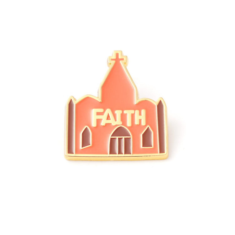 Manufacturer Lapel Pin Badge Brooch Metal Crafts Custom Church Bible Faith Jesus Cross Christian Enamel Pin