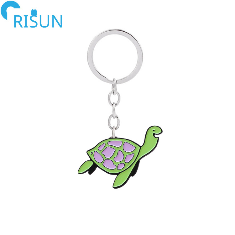 Customize Soft Hard Enamel Kawaii Tortois Turtles Turtle Keyrings Keychains Llavero Chaveiro Custom Turtles Keychain Keyring