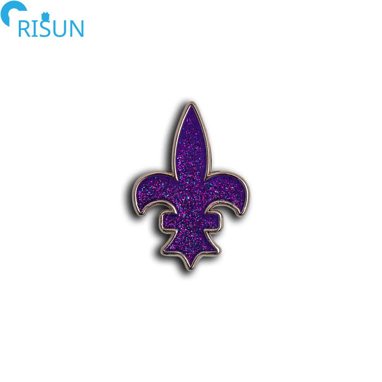 Factory 3D Glitter Hard Enamel Soft Enamel Purple Boy Scouts Eagle Scout Lapel Pins Badges Brooch Custom Scout Enamel Pin