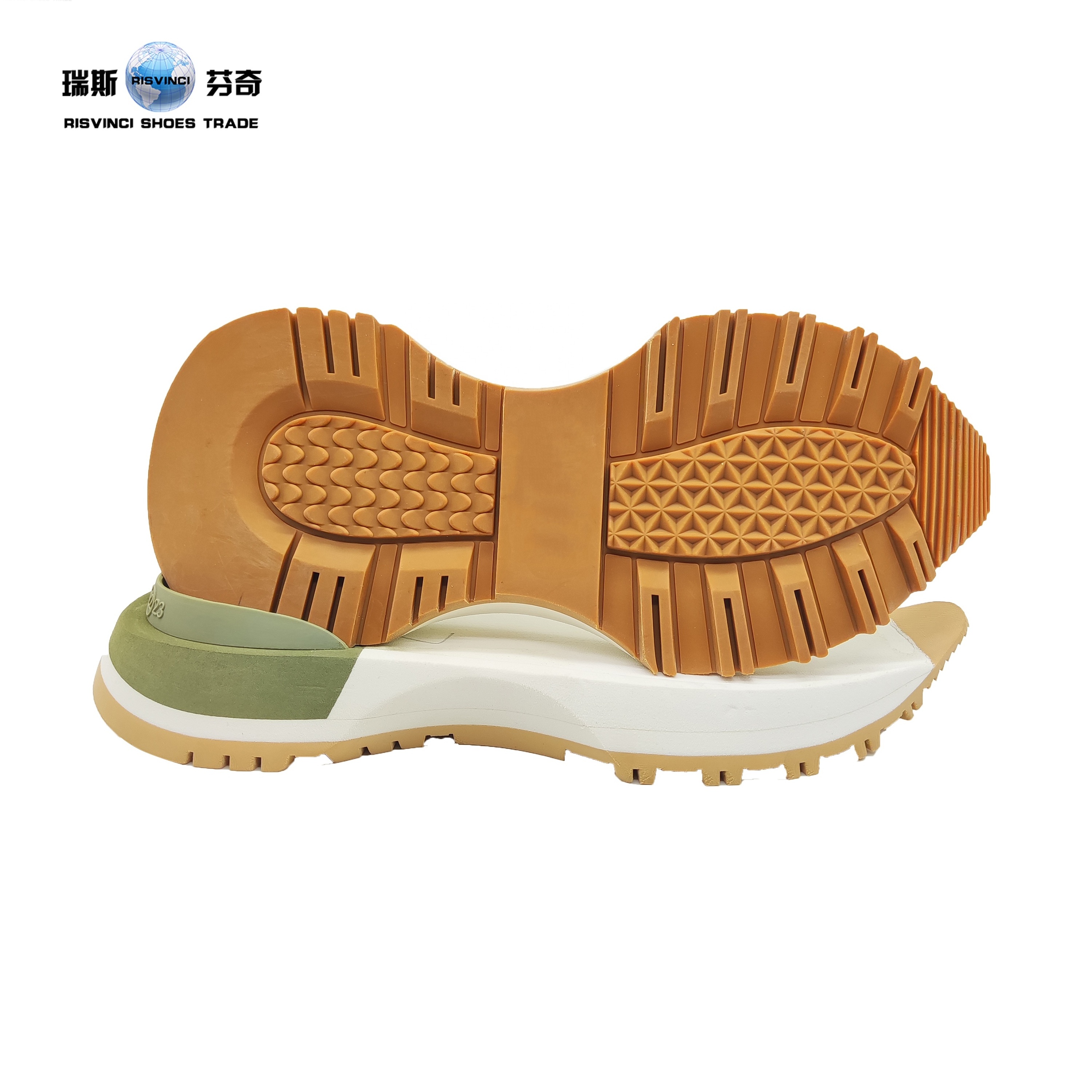 2023 RISVINCI New Arrival High Quality Sneakers Synthetic Outsole Wear-resistant Anti Slip Sports Casual Rubber Shoe Sole