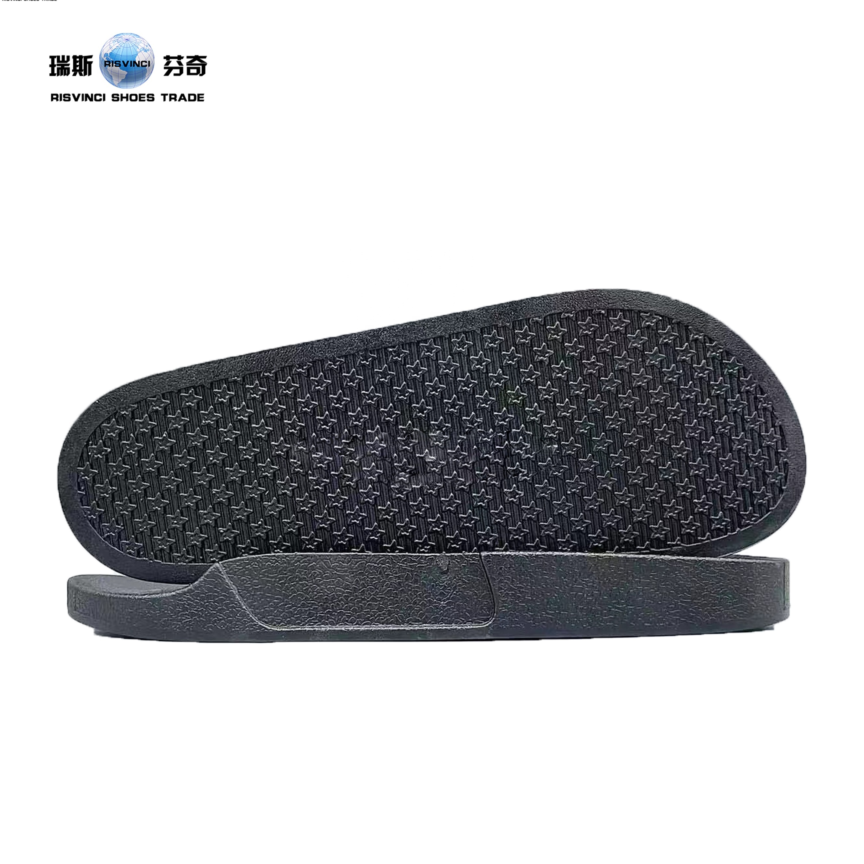 RISVINCI Wholesale Cheapest EVA PU Outsole Men Slippers PVC Foam Slide Soles For Women Outdoor Flip Flops