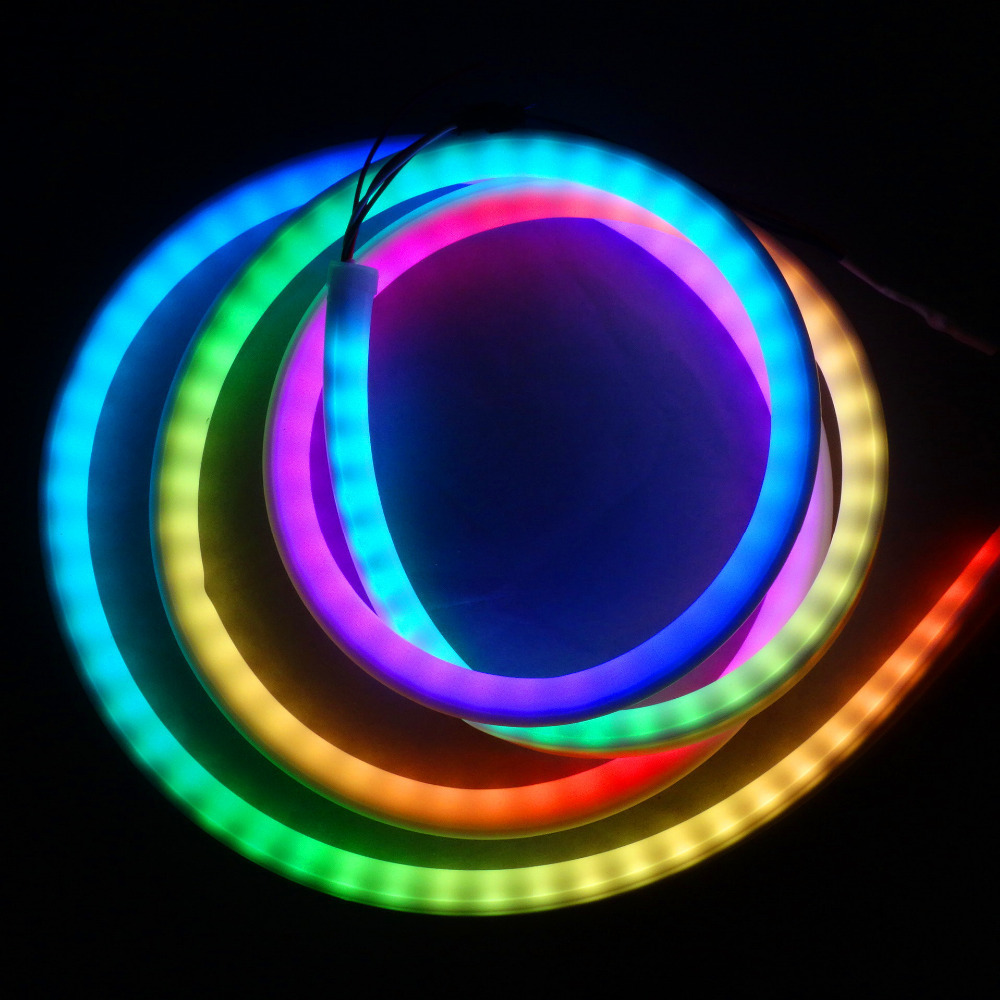 2.5m DC12V WS2812B addressable led neon pixel light,RGB full color;60leds/m with 60pixels/m;waterproof