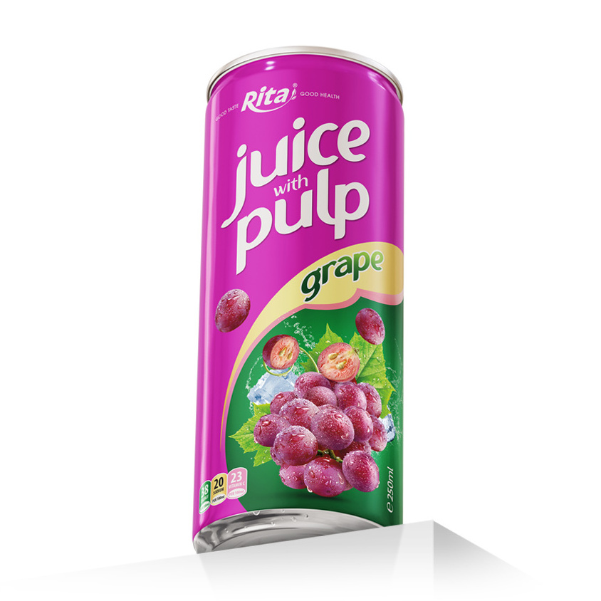 250ml Can Mangosteen Juice with Pulp Beverage Supplier Fruit Drink Made In Vietnam Best Price Good Taste