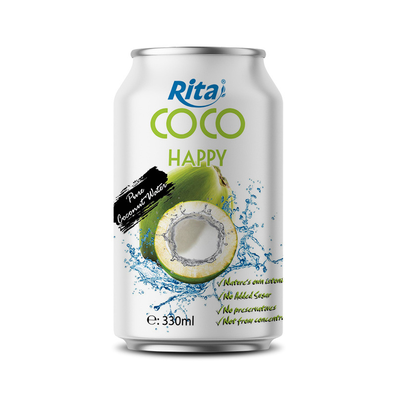 OEM Service 330ml Canned Supplier Sparkling Coconut Water Wholesaler Natural  Fresh Coconut Water