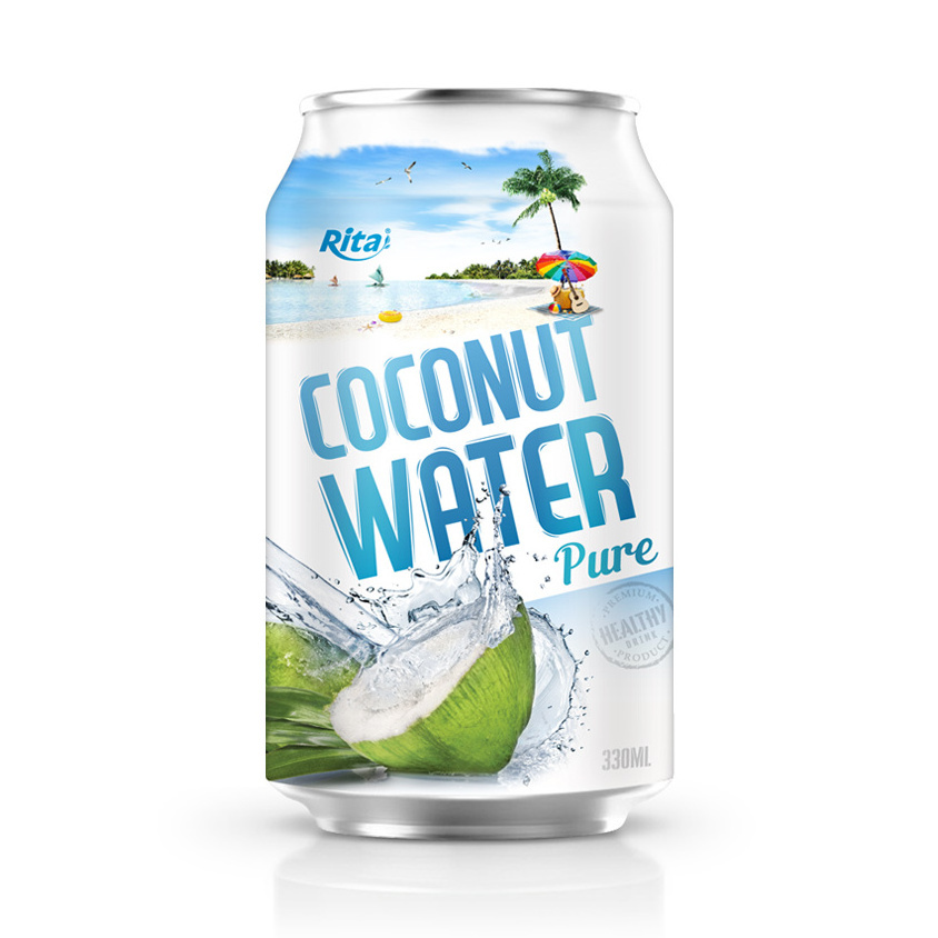 OEM Service 330ml Canned Supplier Sparkling Coconut Water Wholesaler Natural  Fresh Coconut Water