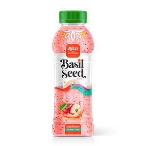 Basil Seed Drink Apple Flavor 330ml Bottle Exporter From Vietnam Manufacturers Wholesaler Natural Juice Product