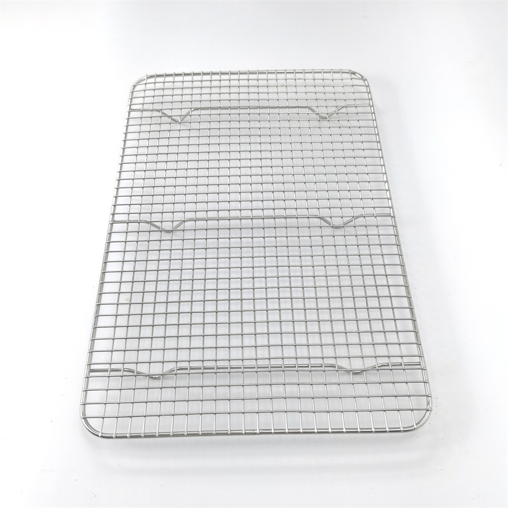 Kitchen Stainless Steel Baking Tools Wire Mesh Microwave Oven Baking Tray Oven Shelf BBQ Grid Steaming Rack Bakery Cooling Rack