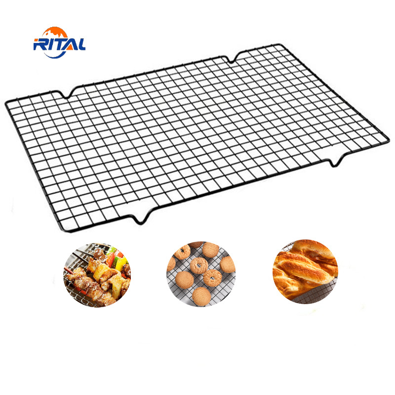 Kitchen Stainless Steel Baking Tools Wire Mesh Microwave Oven Baking Tray Oven Shelf BBQ Grid Steaming Rack Bakery Cooling Rack