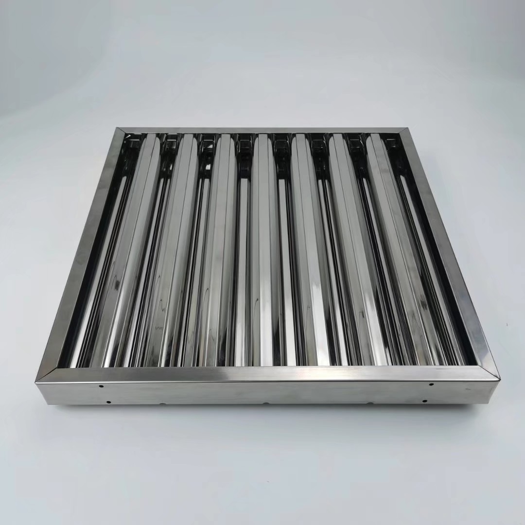 New latest kitchen hood oil filter chimney baffle filter stainless steel baffle grease filter