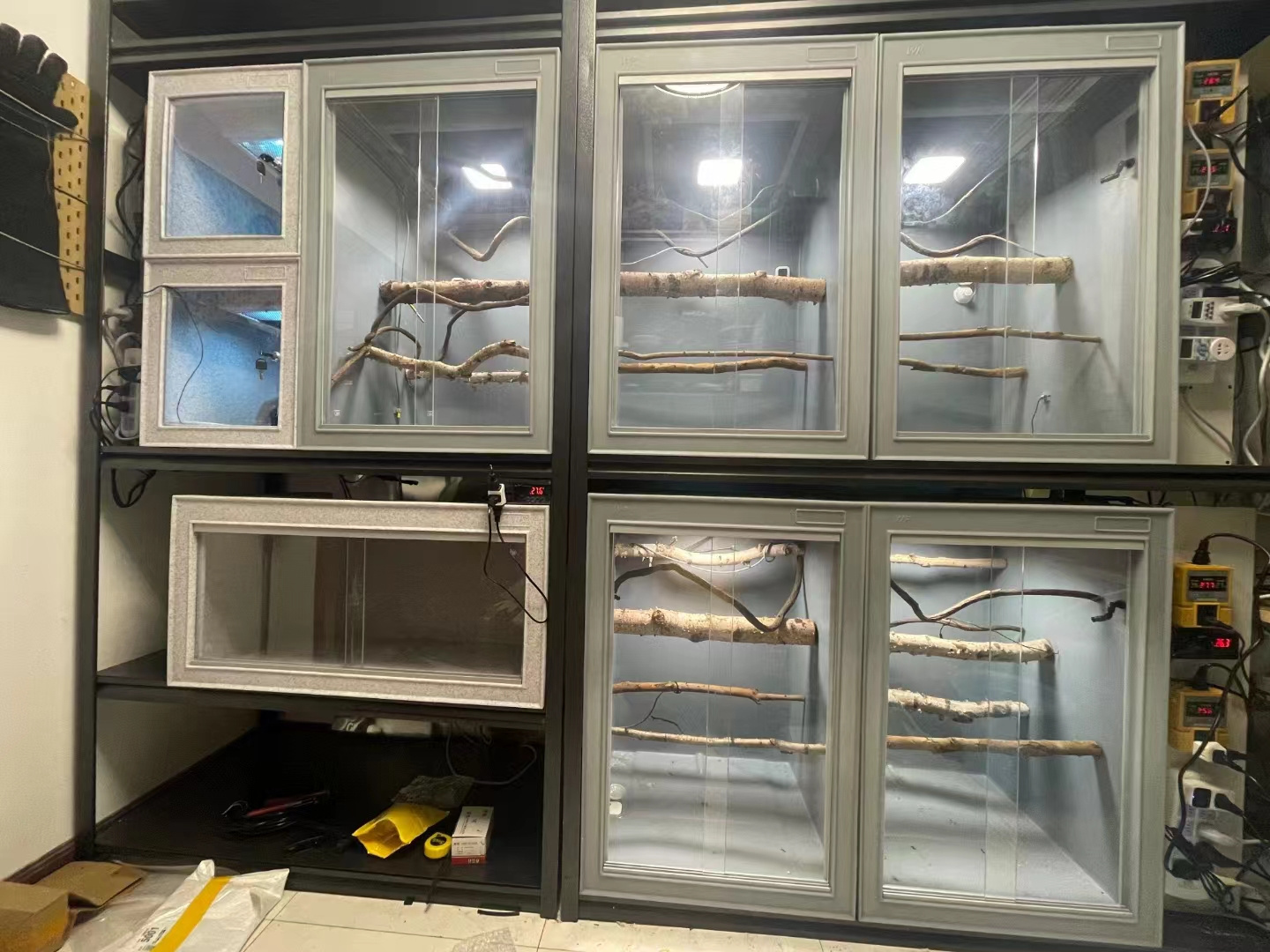 PVC reptile show display cases reptile breeding rack reptile snake display case for Lizard Snake Breeding