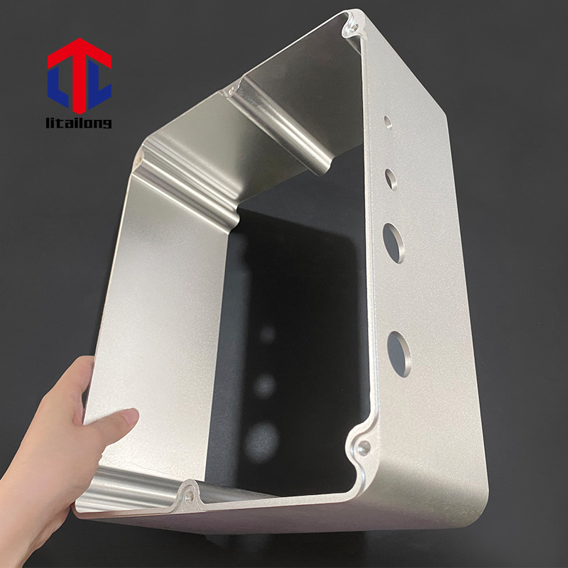 Custom Cnc Machining Aluminum Enclosure For Electronics Parts Sand Blasting Silver Anodizing Shell