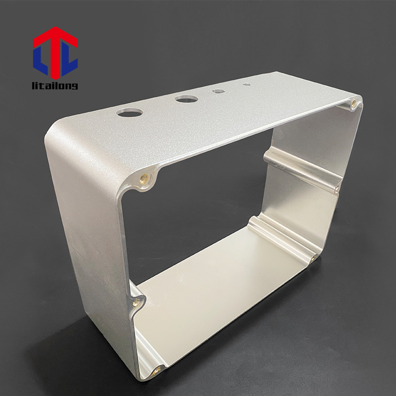 Custom Cnc Machining Aluminum Enclosure For Electronics Parts Sand Blasting Silver Anodizing Shell