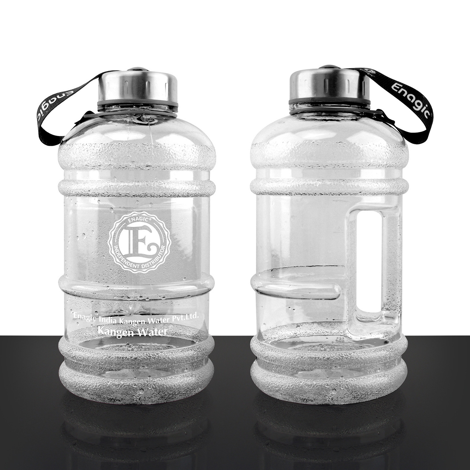 2.2l Large Capacity Transparent Plastic Mountaineering Kettle Stainless Steel Cover Fitness Kettle