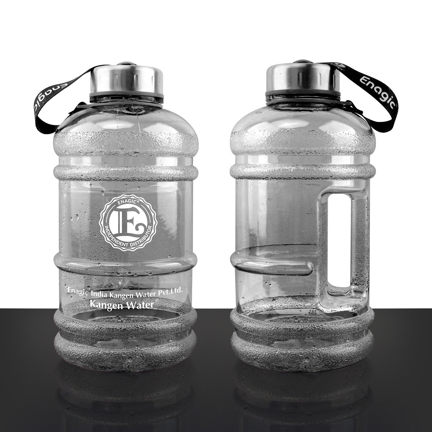 2.2l Large Capacity Transparent Plastic Mountaineering Kettle Stainless Steel Cover Fitness Kettle