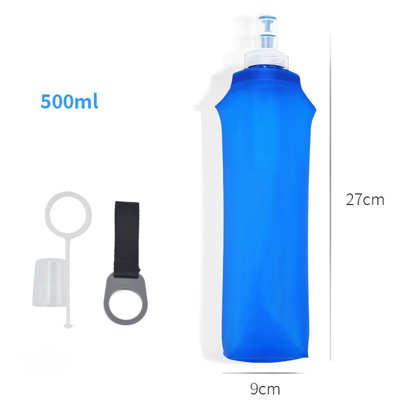 Sports Soft Kettle Silicone Mouth Biting Fitness Cycling Running Foldable Water Cup Outdoor Pocket Soft Kettle