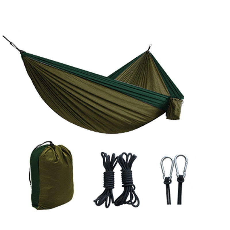 Ultra Light Nylon Hammock Parachute Cloth Color Matching Outdoor Camping Single Double Hammock