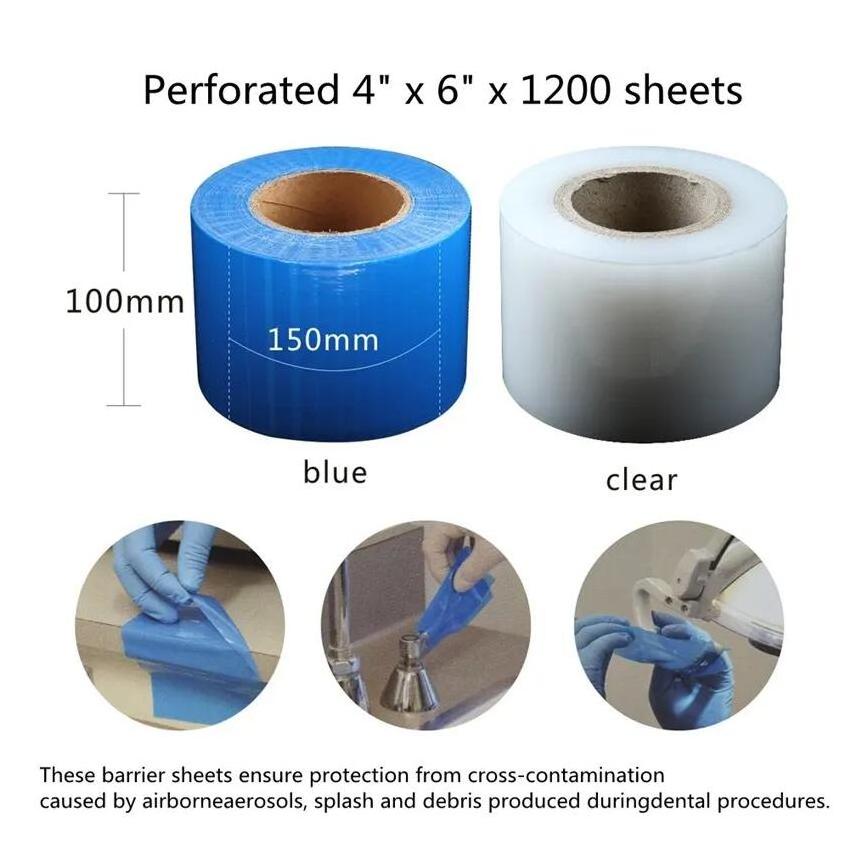 Wholesale Dental Barrier Film Disposable PE Protective Film Clear Dustproof Barrier Cover for Dentists