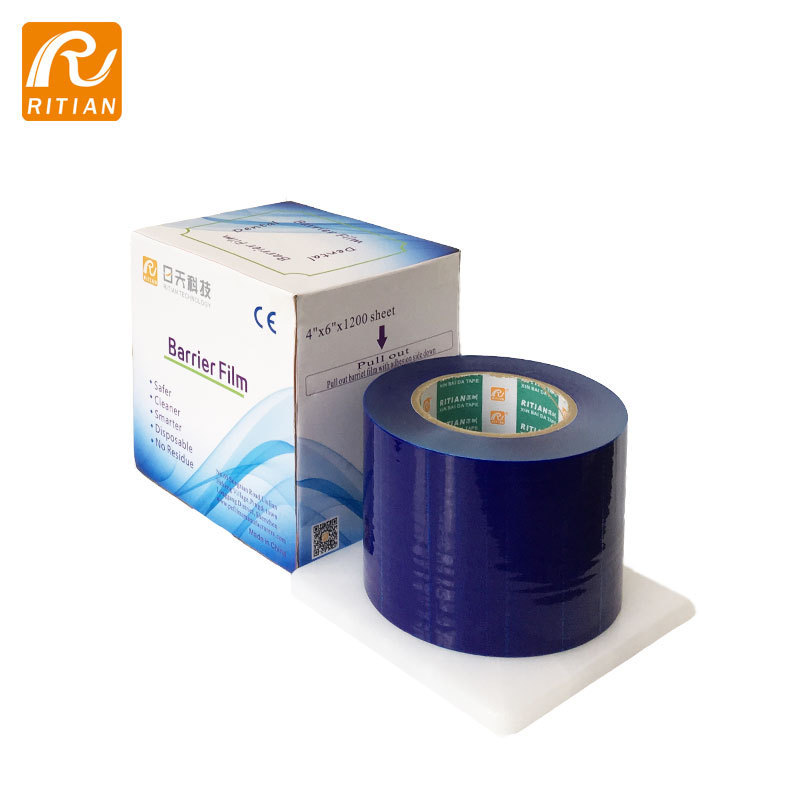 Glass I Medical Dental Barrier Film Blue Dental Film Covers With Customized Dispense Box 1200 Sheets