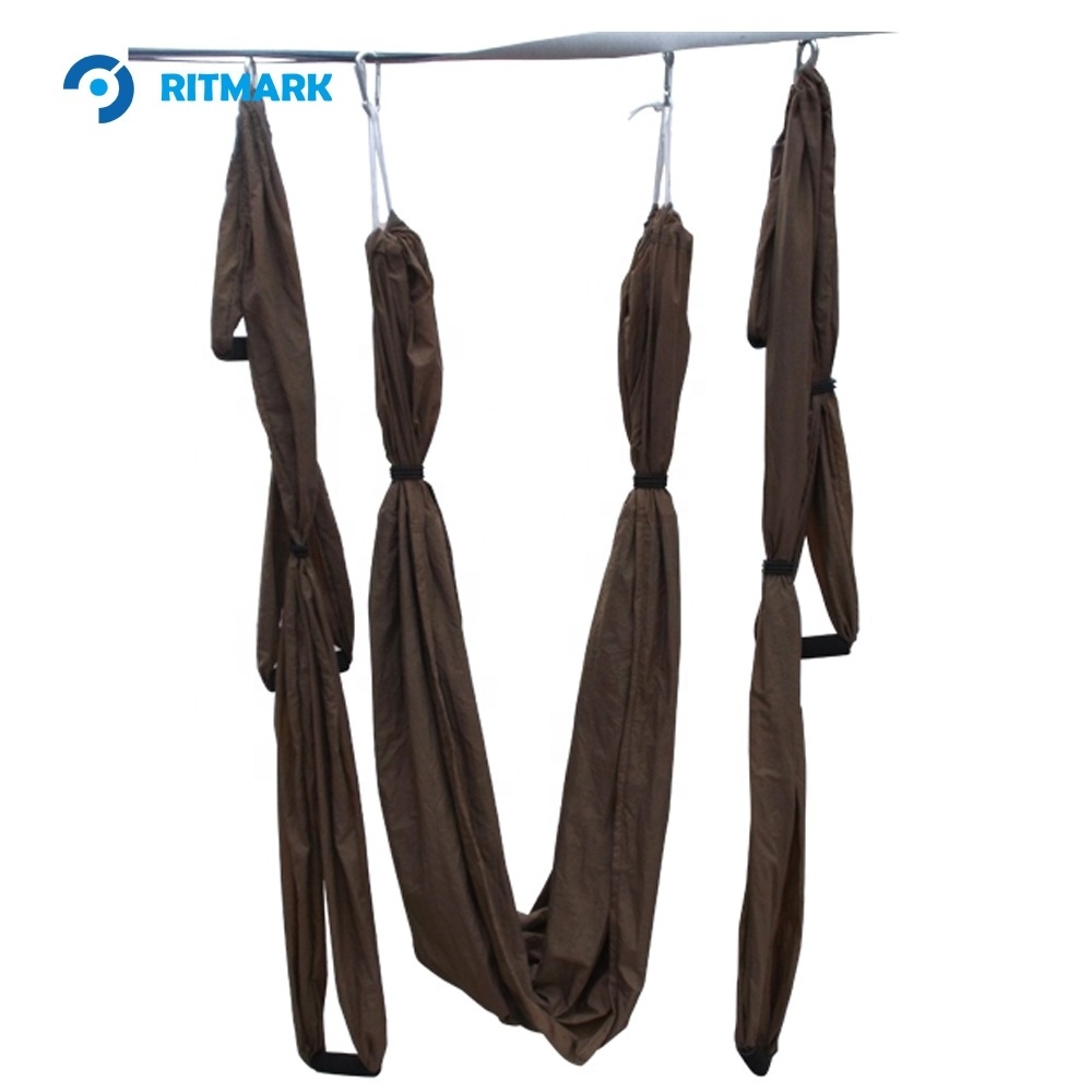 Ritmark Indoor Using Anti Gravity Aerial Yoga Hammock With Handles For Yoga Pilates