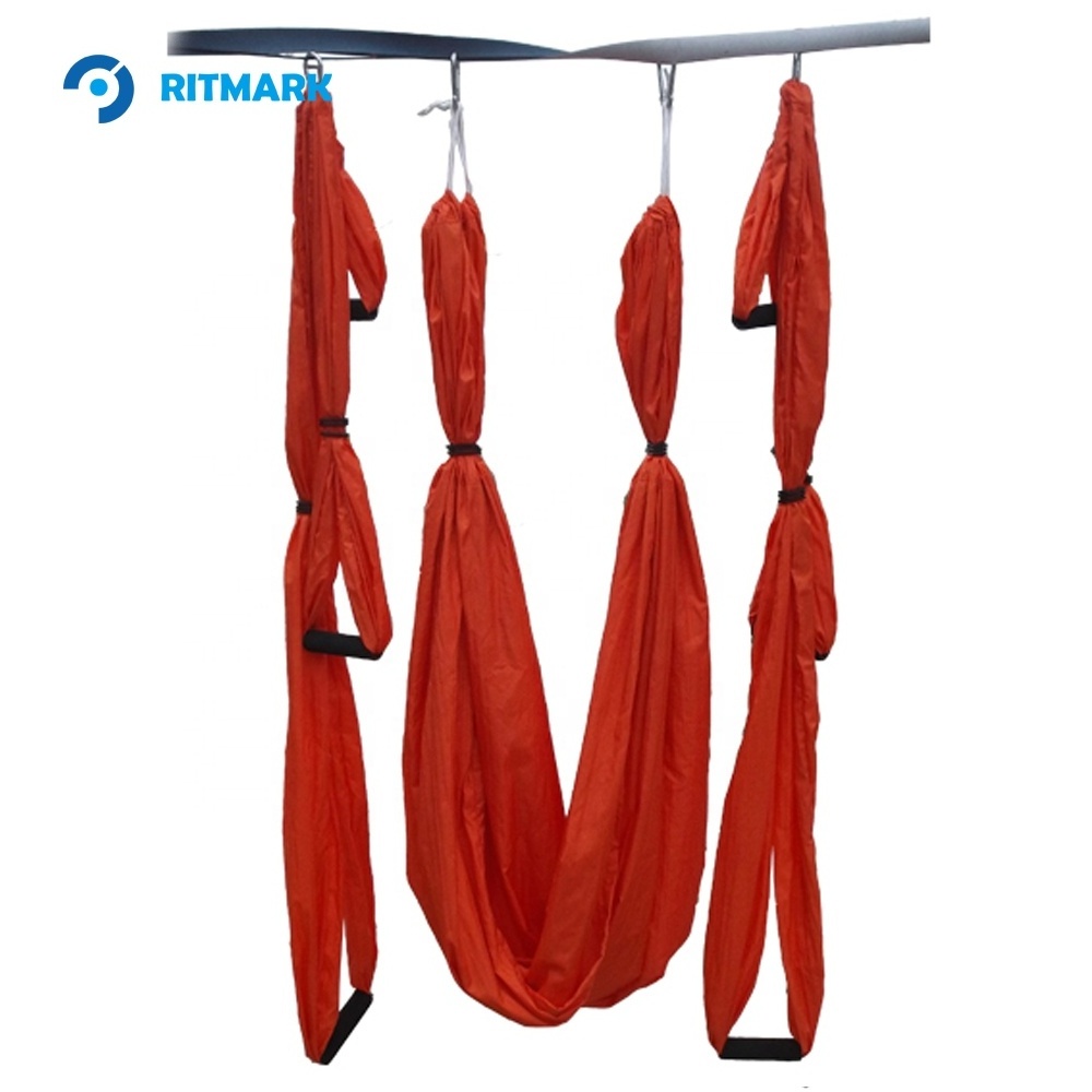 Ritmark Indoor Using Anti Gravity Aerial Yoga Hammock With Handles For Yoga Pilates