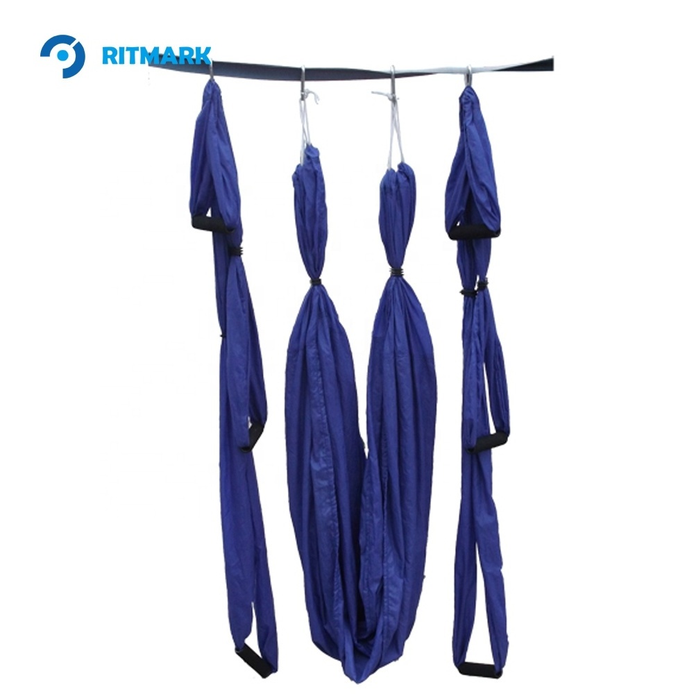 Ritmark Indoor Using Anti Gravity Aerial Yoga Hammock With Handles For Yoga Pilates