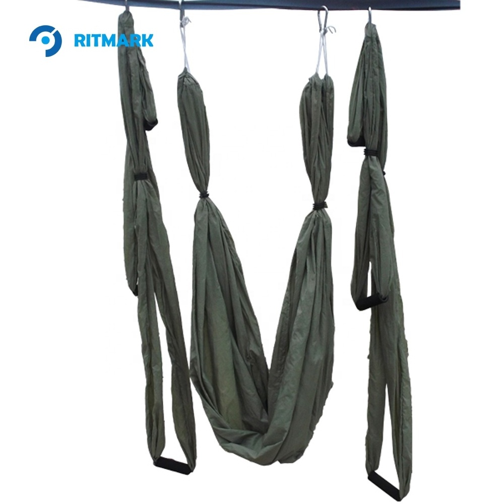 Ritmark Indoor Using Anti Gravity Aerial Yoga Hammock With Handles For Yoga Pilates