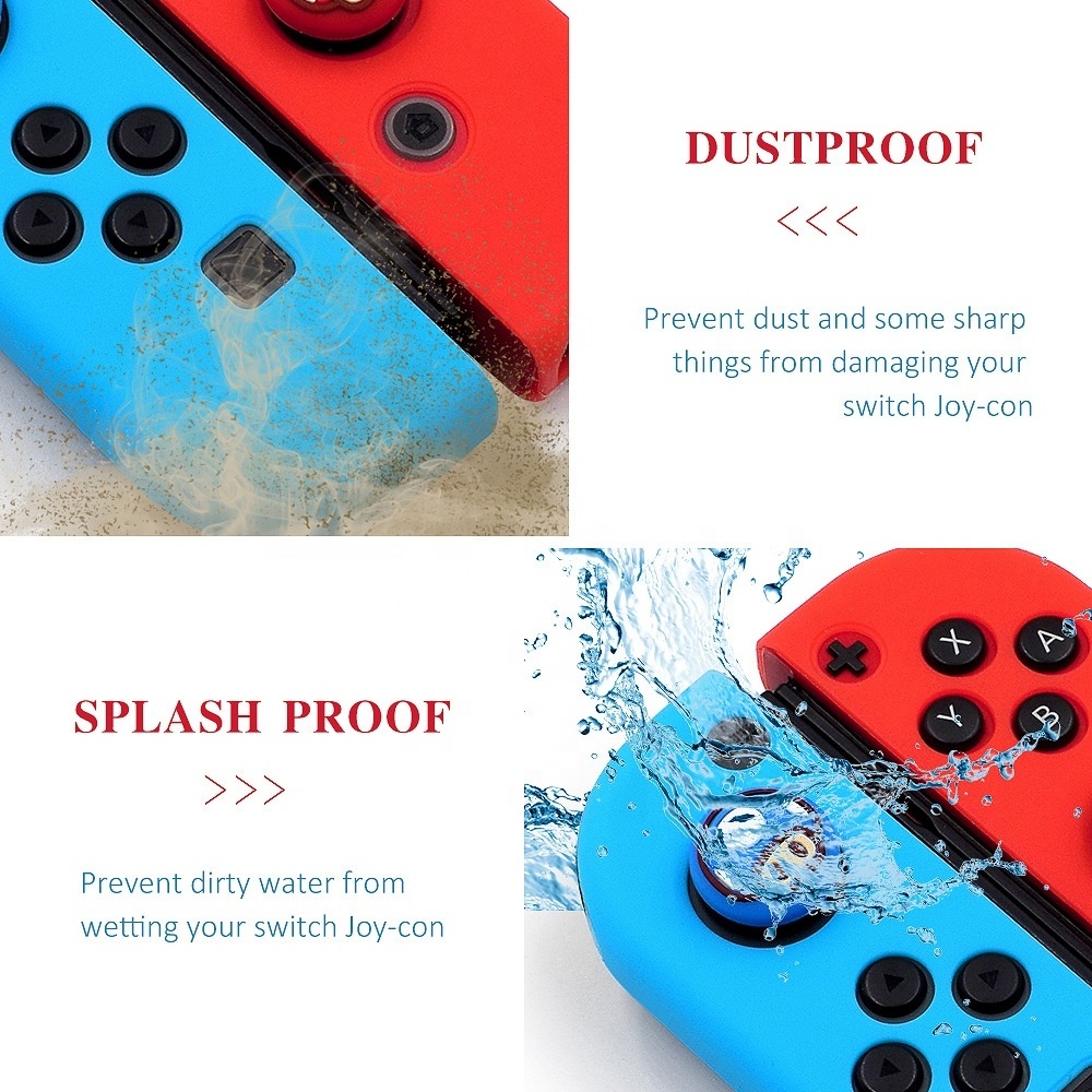 For Switch Joycon Handle Silicone Case Set for Switch Case for Nintendo Switch Console Shell Replacement