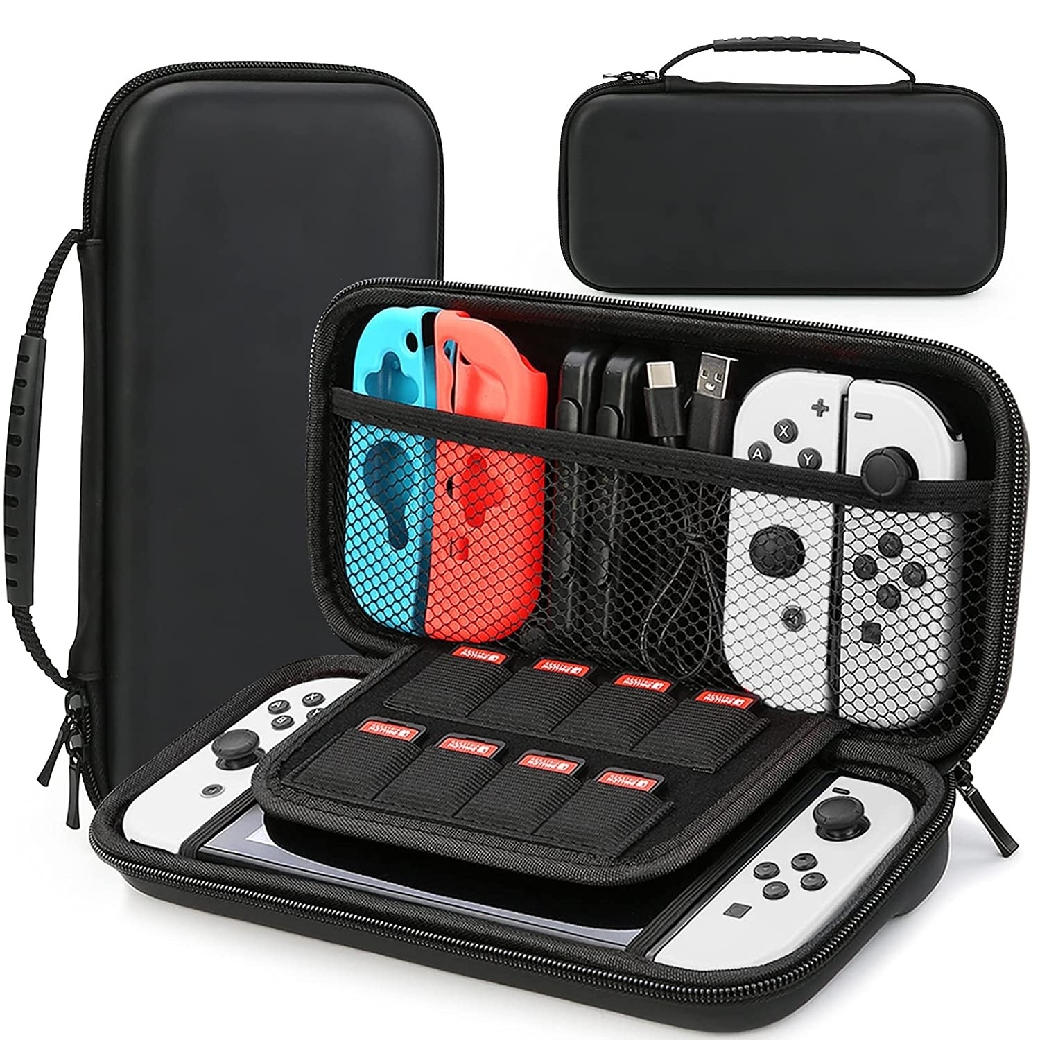 Carrying Case for Nintendo Switch Storage Bag for Switch Protective Cover Travel EVA Shell Portable Pouch Accessories Kit