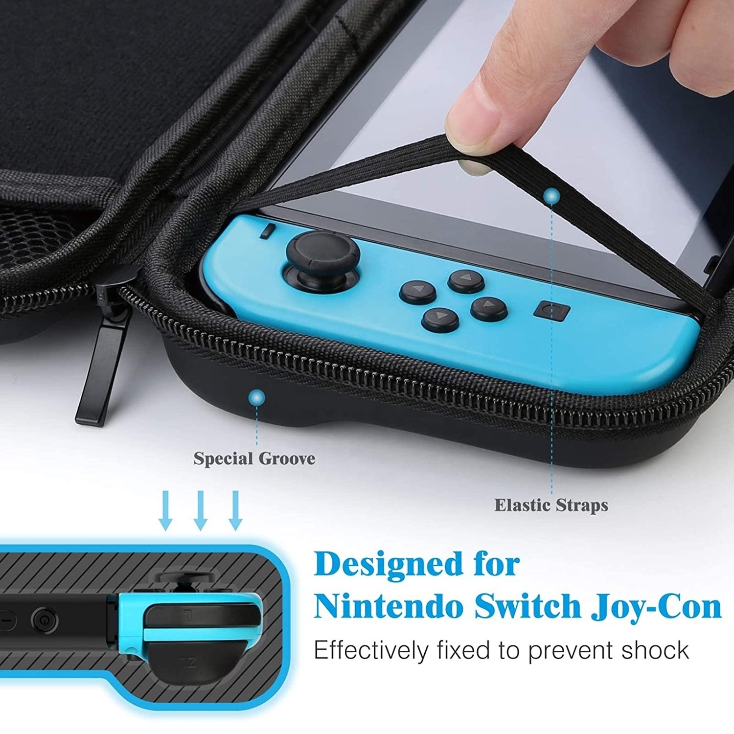 Carrying Case for Nintendo Switch Storage Bag for Switch Protective Cover Travel EVA Shell Portable Pouch Accessories Kit