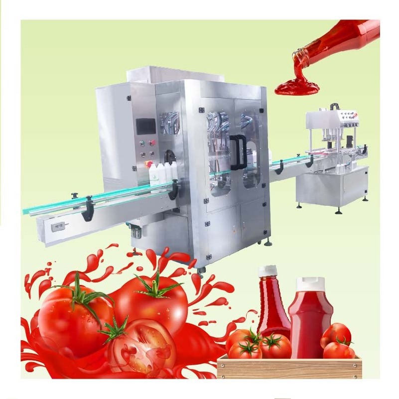 Automatic Liquid Filling Capping Machine/liquid Filling Machine / Tomato Sauce Filling Machine Solution Filling Machine Plant