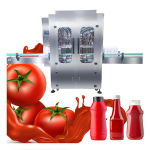 Ritopack Automatic Piston Paste Filler Chili Sauce Tomato Thick Sauce Tahini Glass Jar Filling Machine With Mixer