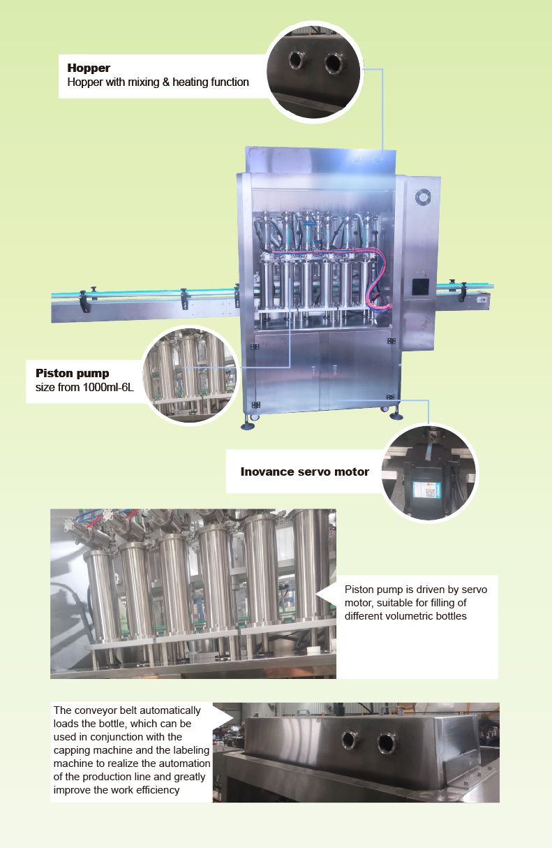 Ritopack Automatic Piston Paste Filler Chili Sauce Tomato Thick Sauce Tahini Glass Jar Filling Machine With Mixer