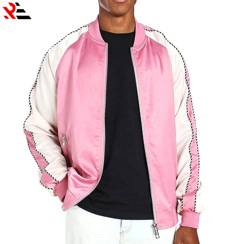 Latest Design Satin Bomber Jacket Wholesale Manufacturer & Exporters of Baseball Letterman Varsity Satin Jackets