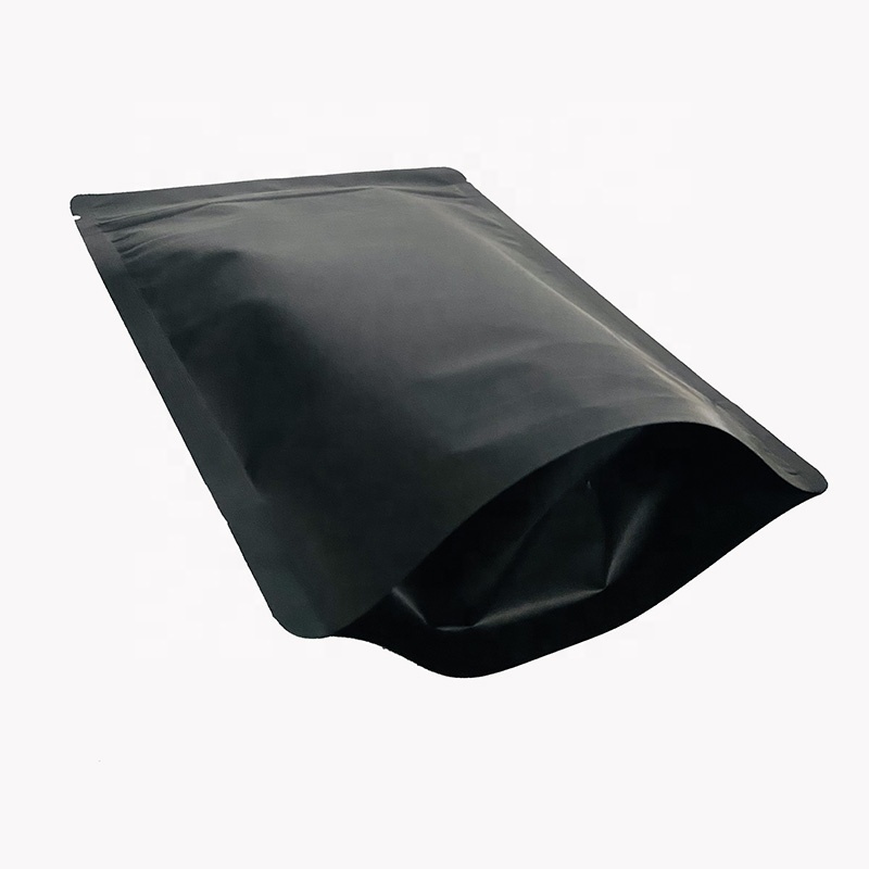 Black Custom Clear Colored Flat Bottom Matte Aluminum Foil Zip Lock Bags